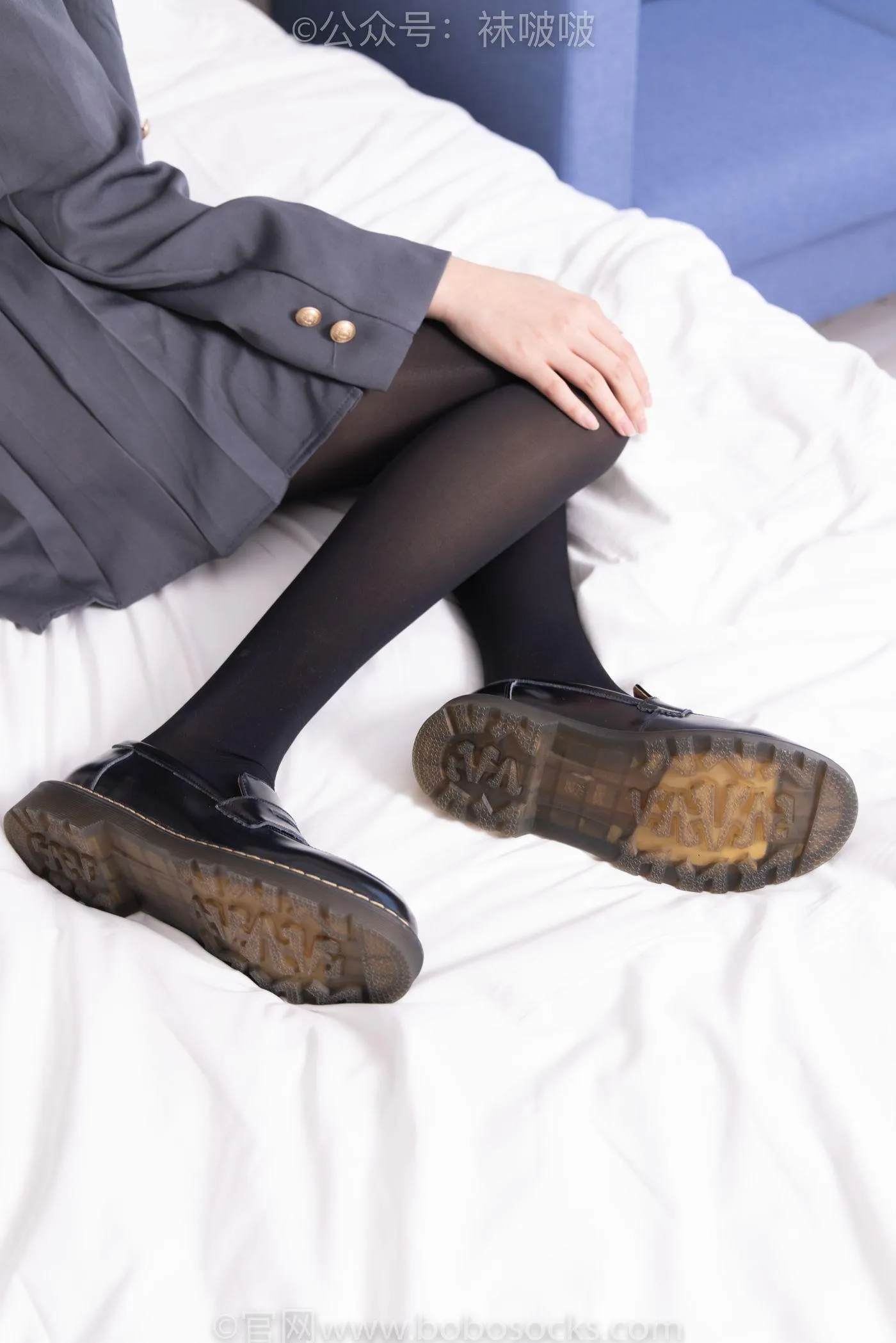 [BoBoSocks袜啵啵]NO.060 小甜豆-JK制服、皮鞋、厚黑丝 [131P]插图5